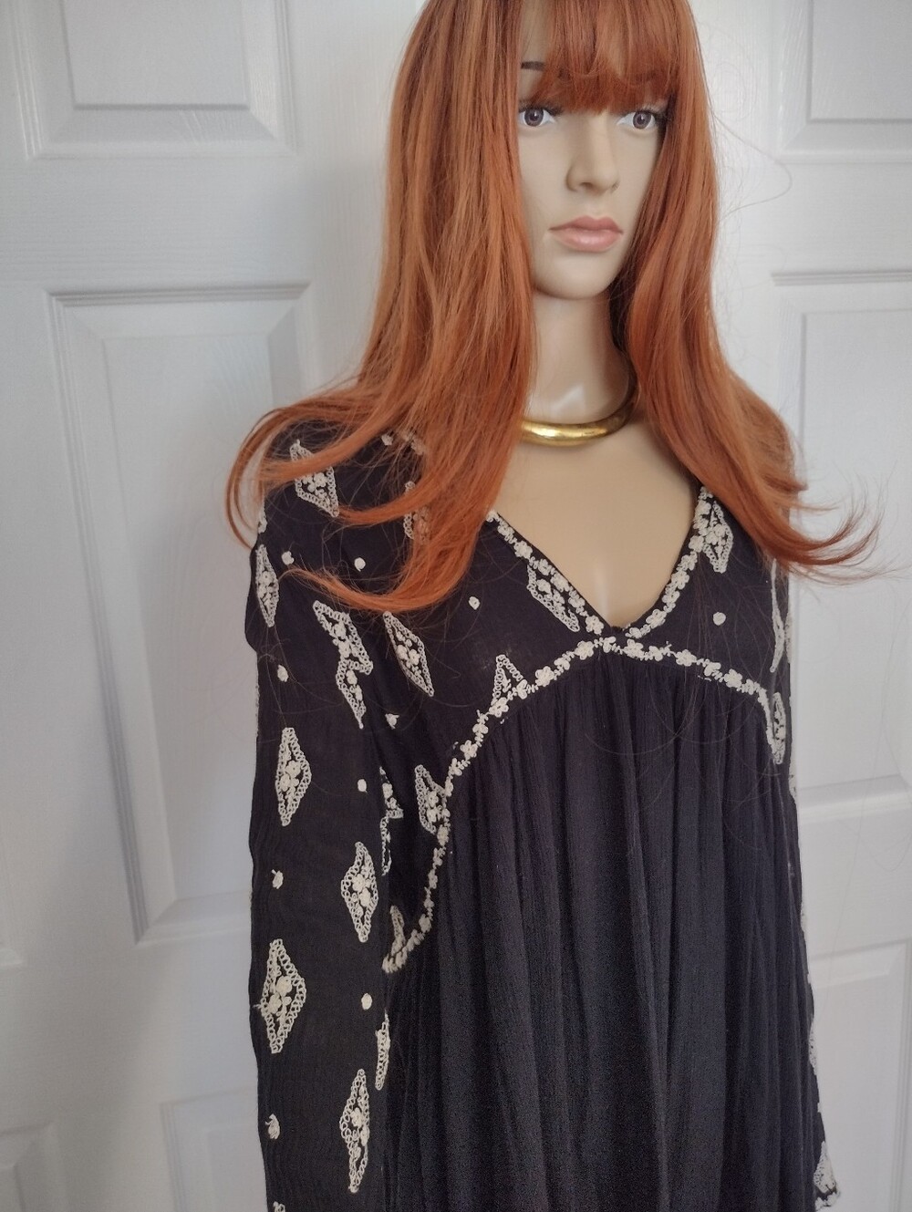 Free People Diamond Embroidered Tunic Dress, L - Picture 13 of 13